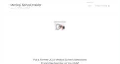 Desktop Screenshot of medical-school-insider.com